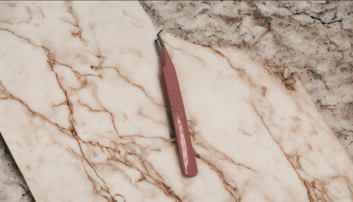 Fiber Tip Tweezers #3 Pink