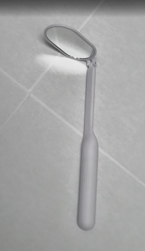 Folding checking mirror